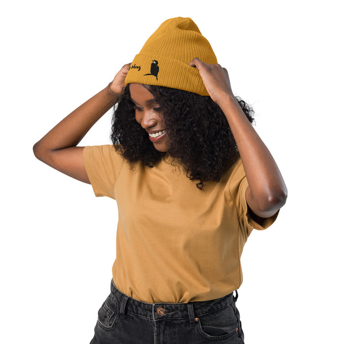 Grumpy shag Organic ribbed beanie