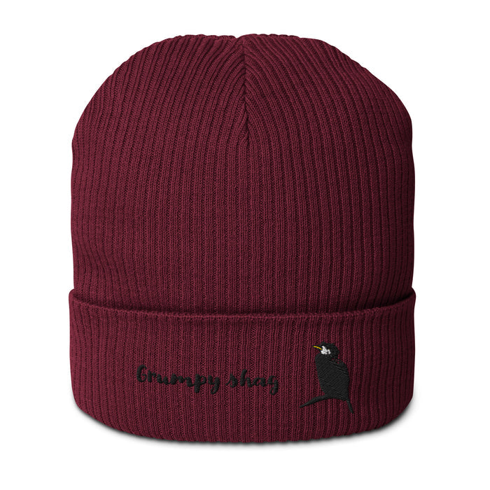 Grumpy shag Organic ribbed beanie