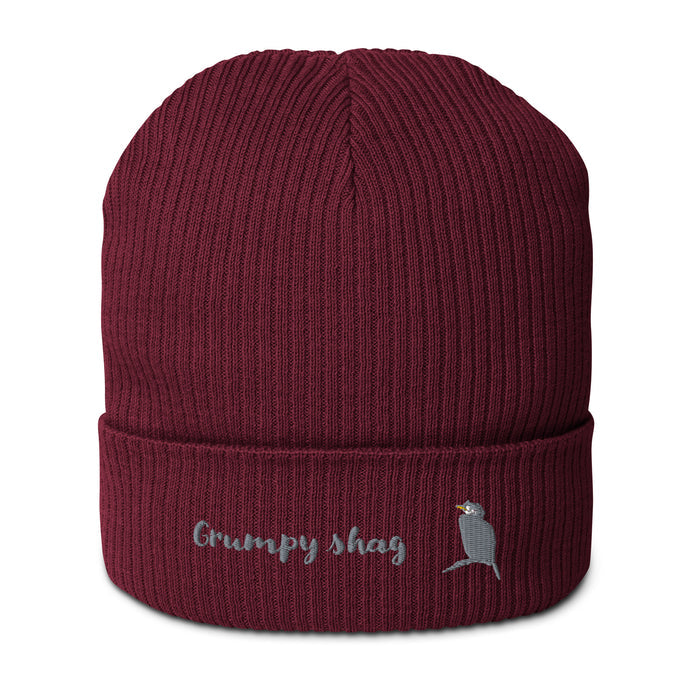 Grumpy shag Organic ribbed beanie
