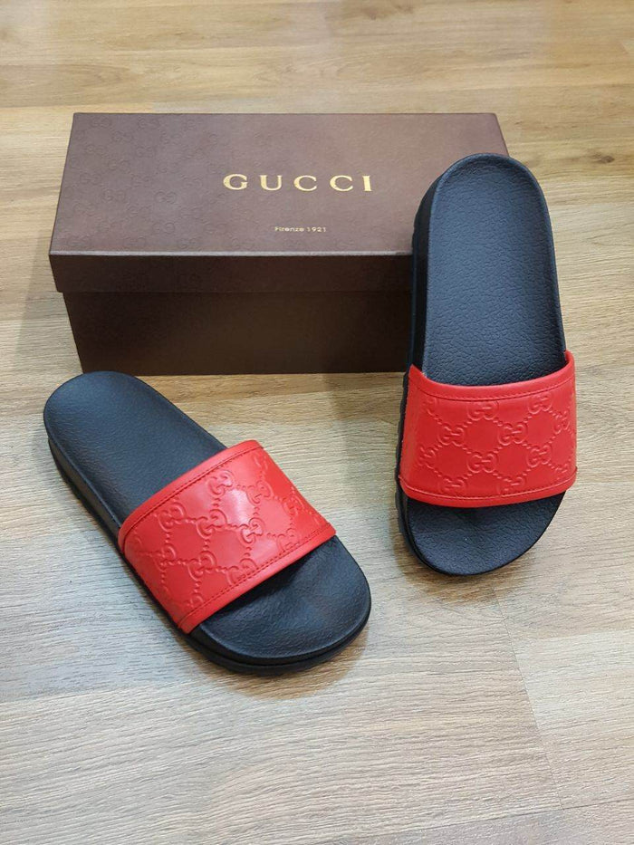 Gucci branded summer slides Dubai – close-up