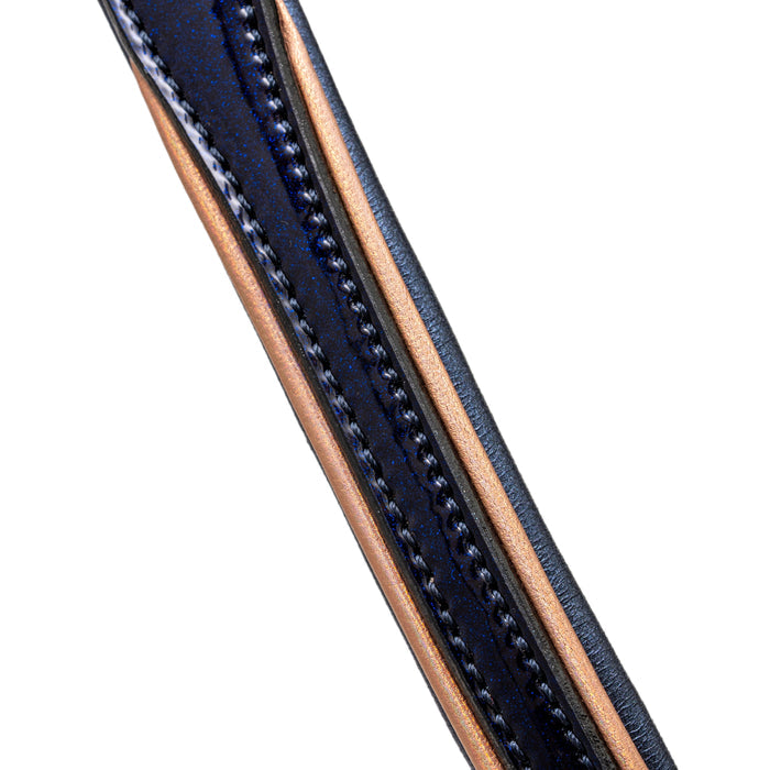 Halter Ego Revolution Blue Patent Leather Dog Leash - Equiluxe Tack