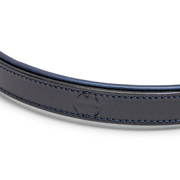 Halter Ego Revolution Blue Patent Leather Dog Leash - Equiluxe Tack