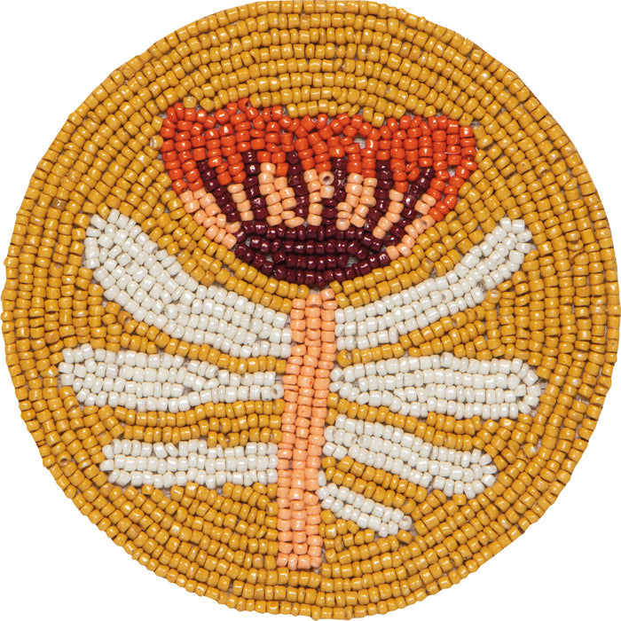 Hand-Beaded Venus Coasters (Set of 4)