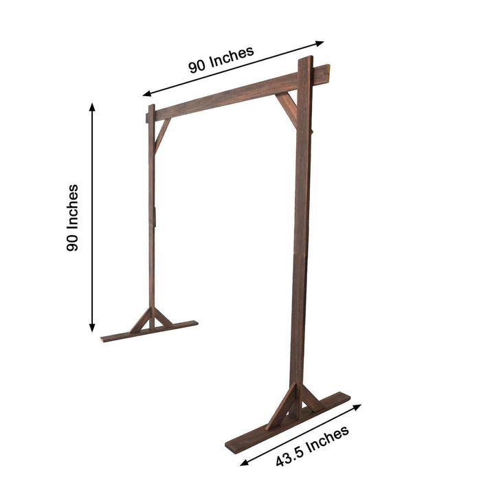 Wooden backdrop stand, 90 inches tall and 43.5 inches wide, studio-style shot.