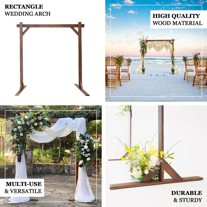 Wooden wedding arch in versatile styles for ceremonies and events.