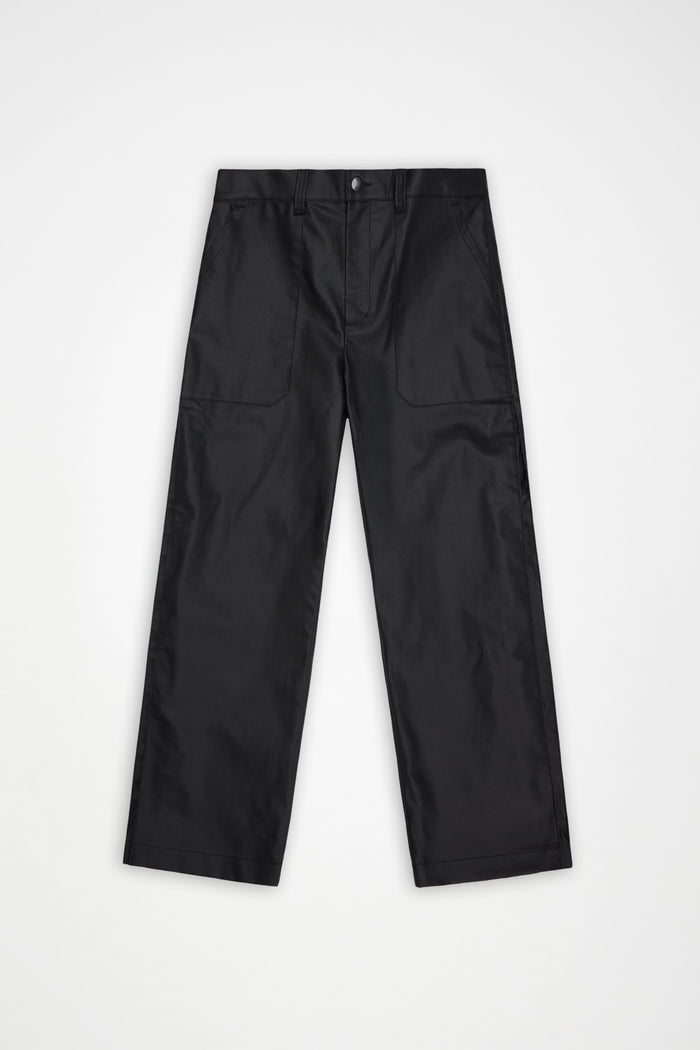 RAINS Heavy Woven Pants Straight Black Pants