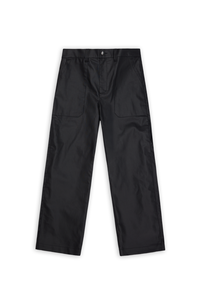 RAINS Heavy Woven Pants Straight Black Pants