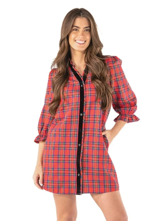 Holiday Button Down Dress