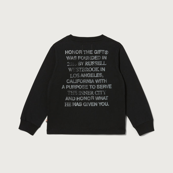 Honor The Gift For Children Kids 2016 - L/S Tee - Black