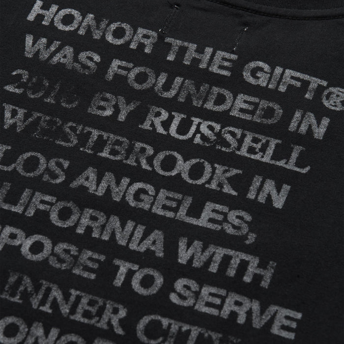 Honor The Gift For Children Kids 2016 - L/S Tee - Black