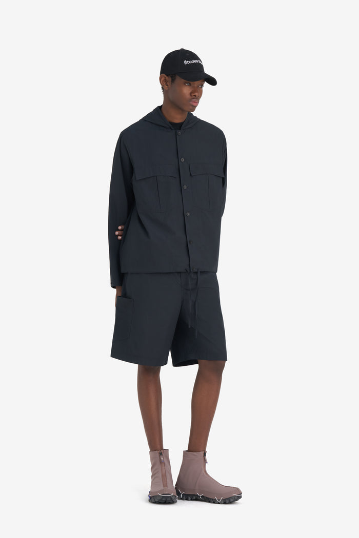 HOODED SHIRT 42 / BLACK