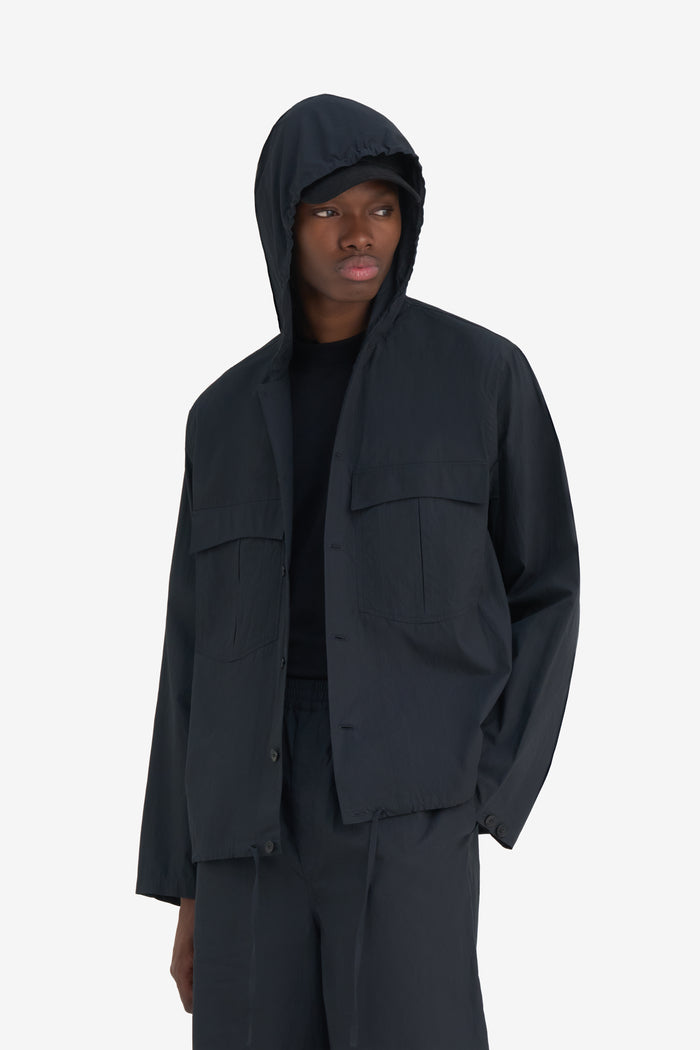 HOODED SHIRT 42 / BLACK