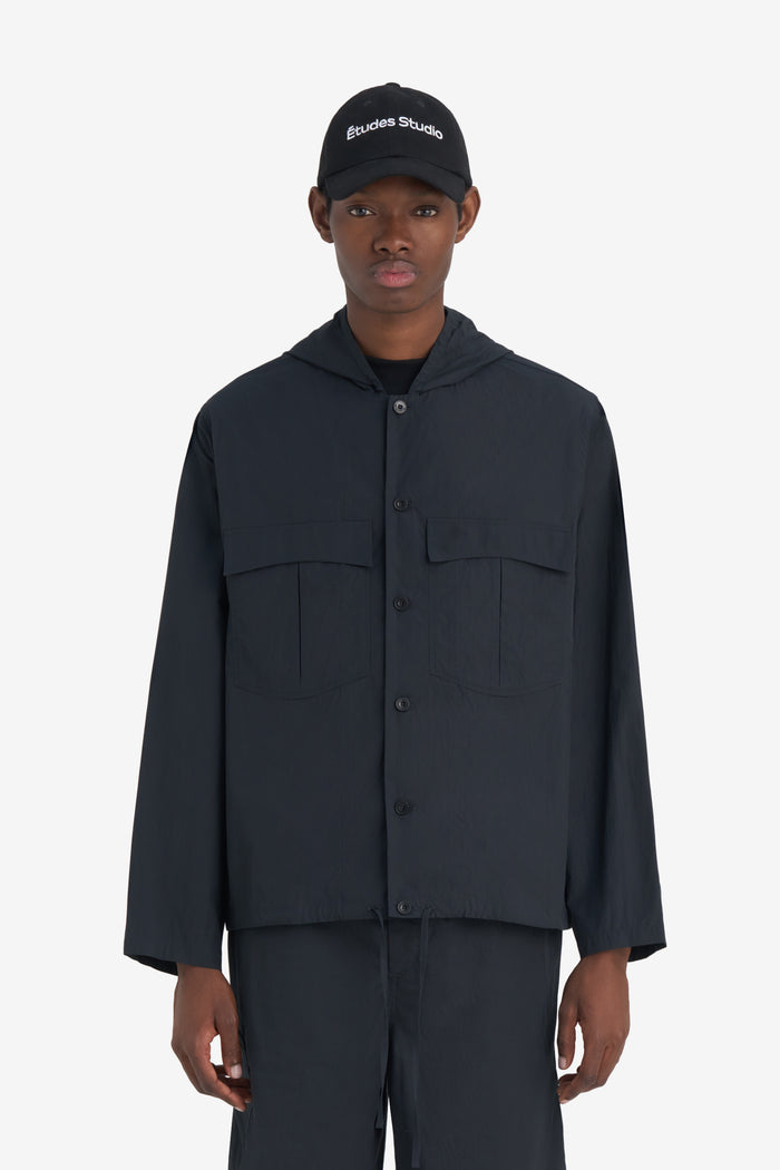 HOODED SHIRT 42 / BLACK