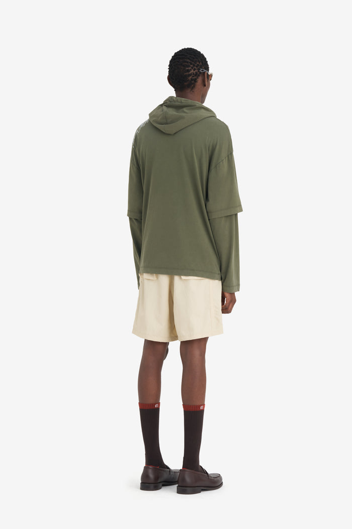 HOODED TS SURROUNDINGS XXS / DK GREEN