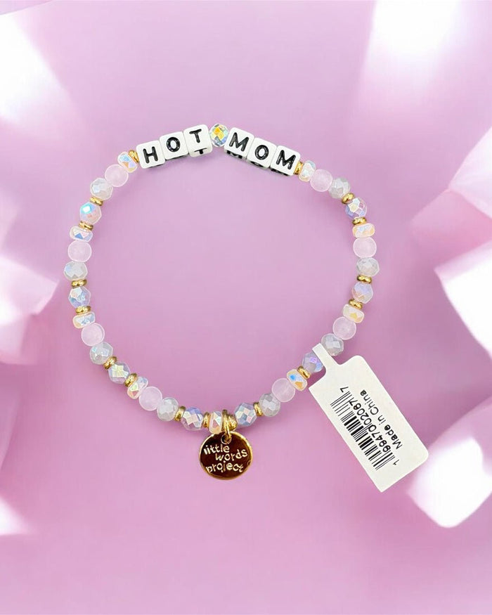 Little Words Project - Hot Mom Bracelet - White
