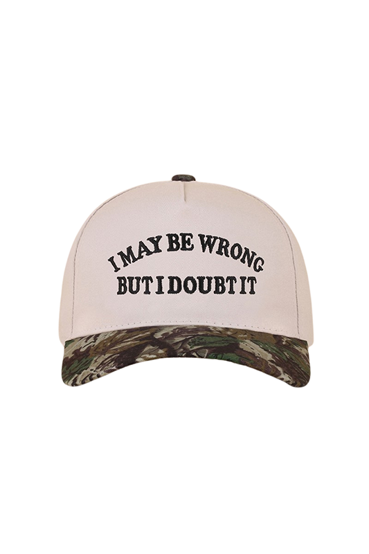"I May Be Wrong But I Doubt It" Ball Cap-Camo-Cute-Trendy-Shop-Womens-Boutique-Clothing-Store