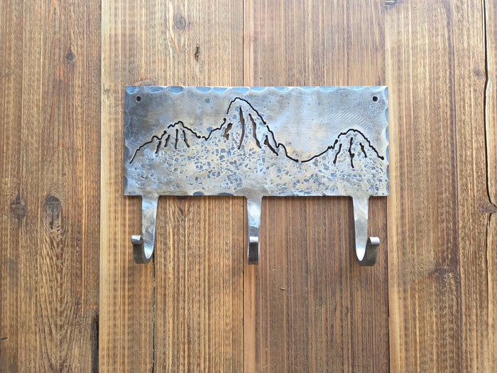 IN STOCK 3 Peaks Teton Mountains Coat Hooks - Old West Iron