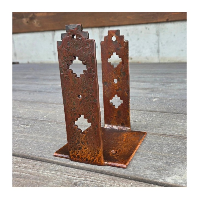 IN STOCK Santa Fe Iron Flush Mount Structural Post Base | Structural Post Bracket