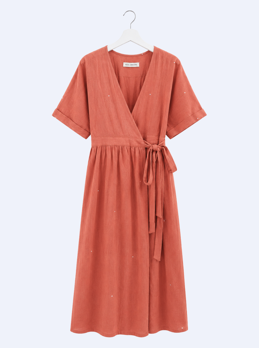 indigenous organic cotton wrap rust relove (S)
