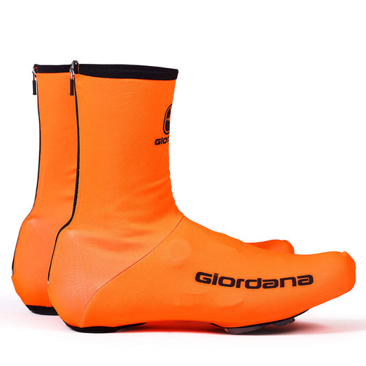 Insulated Shoe Cover by Giordana Cycling, FLUO ORANGE, Made in Italy