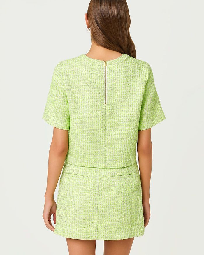 Lilly Pulitzer - Irving Top - Crocodile Green Fantasy Boucle