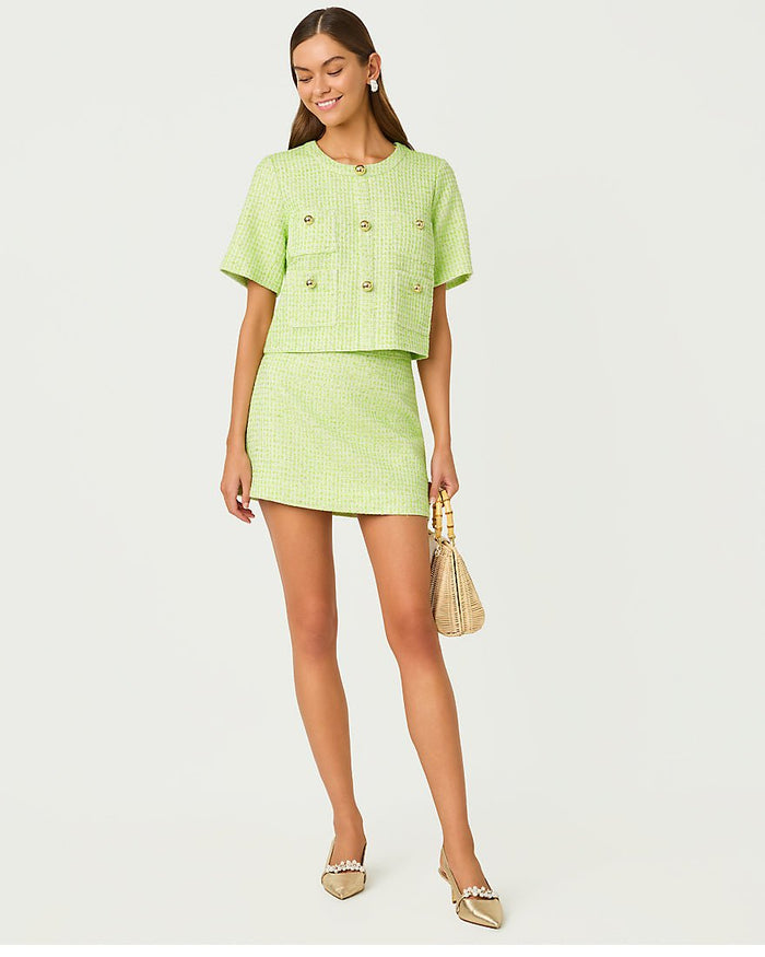 Lilly Pulitzer - Irving Top - Crocodile Green Fantasy Boucle