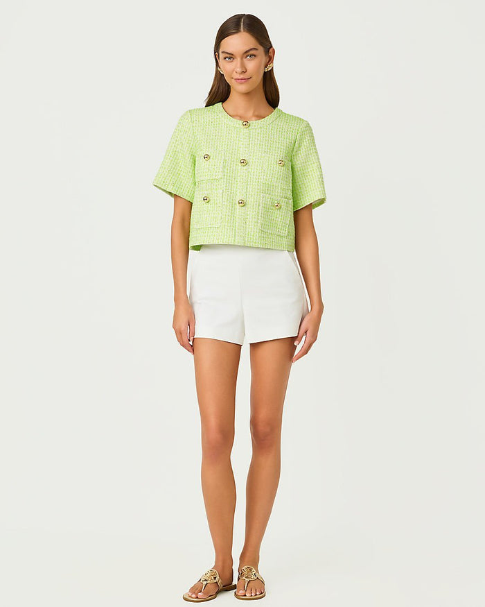 Lilly Pulitzer - Irving Top - Crocodile Green Fantasy Boucle