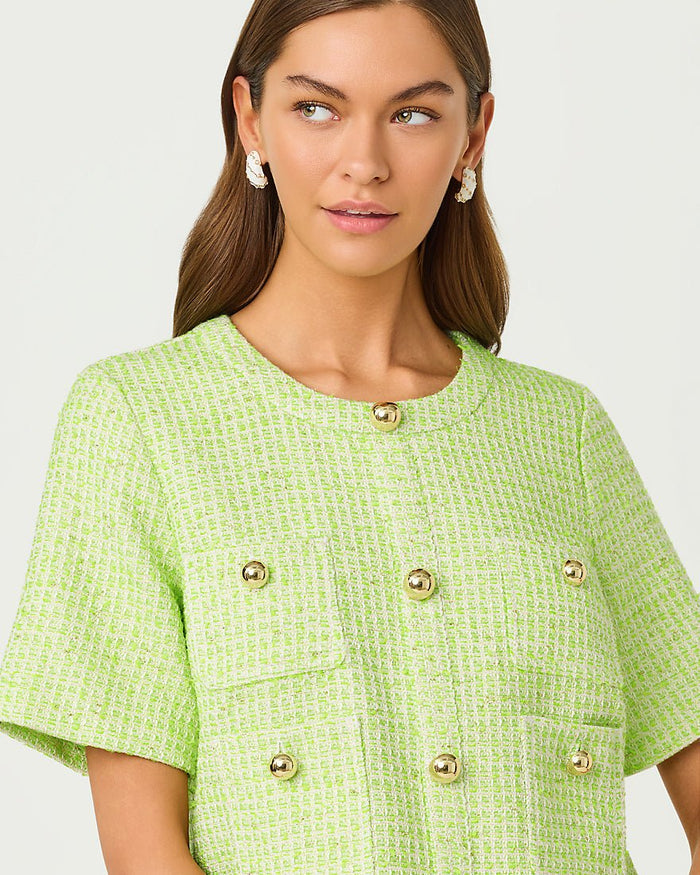 Lilly Pulitzer - Irving Top - Crocodile Green Fantasy Boucle