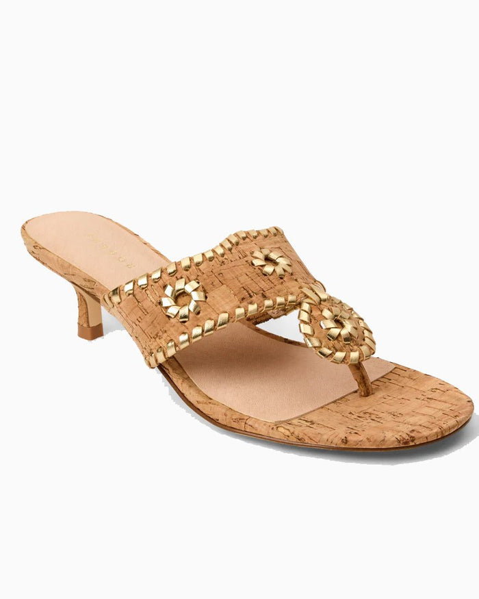 Jack Rogers - Jacks Kitten Heel - Cork Gold