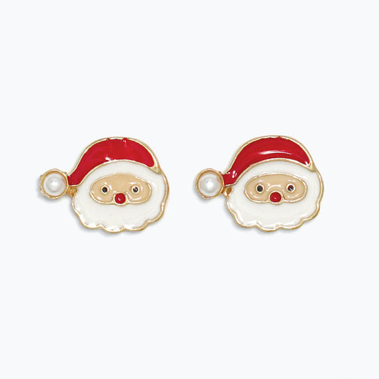 Jolly Santa Pearl Earrings
