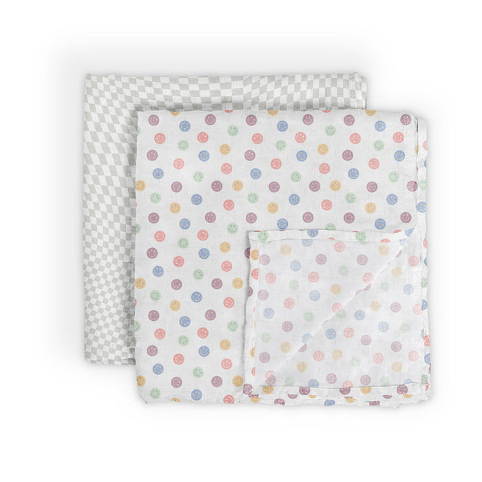 JuJuBe - Swaddle Blanket Set - Happy Baby Vibes