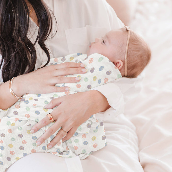 JuJuBe - Swaddle Blanket Set - Happy Baby Vibes