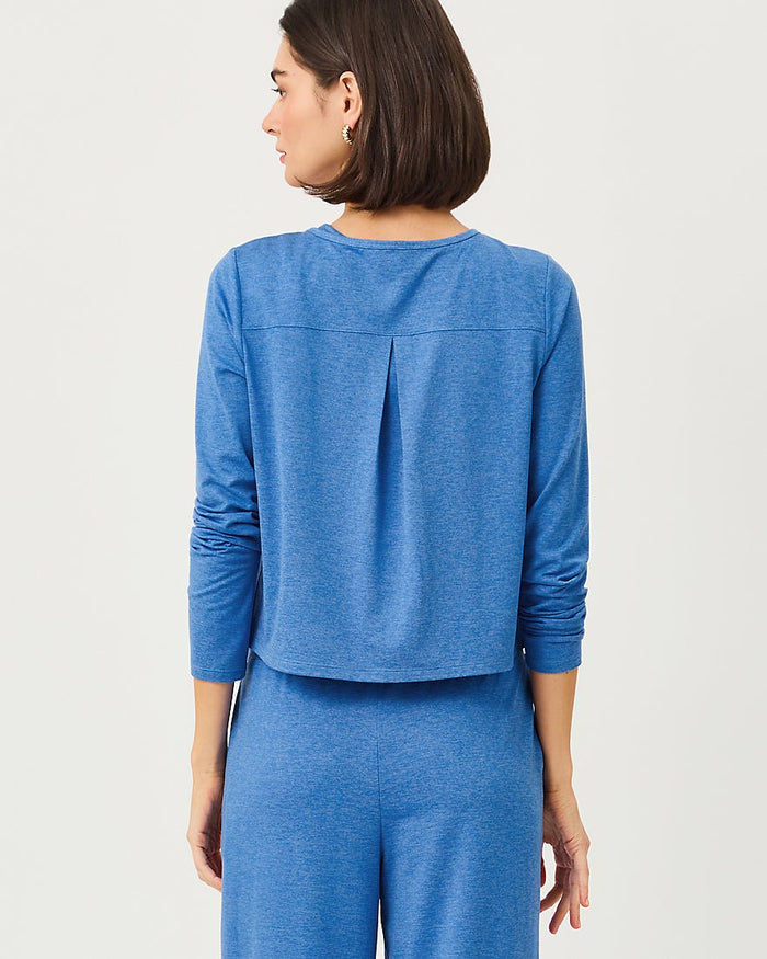 Lilly Pulitzer - Kai Cardigan Upf 50 Plus - Heathered Merriweather Blue