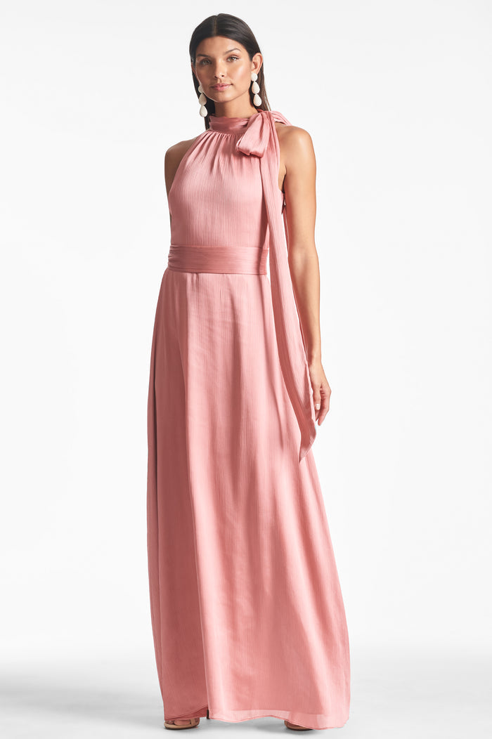 KAYLA PINK A-LINE MAXI GOWN - FINAL SALE