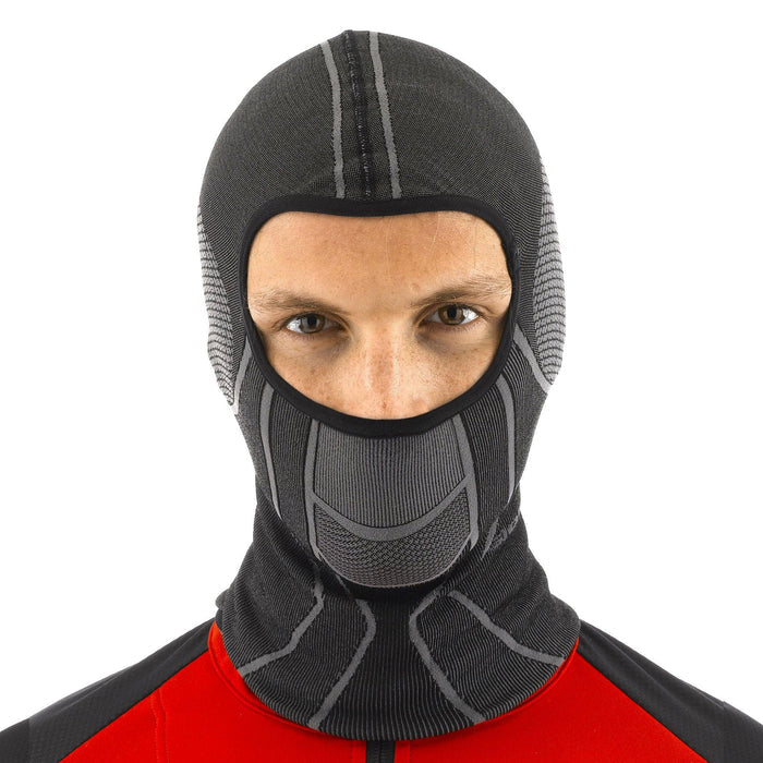 KNITTED POLYPRO BALACLAVA BLACK by Giordana Cycling, BLACK, Made in Italy