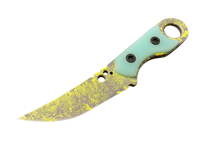 Koch Tools Hornet Yellow Splatter fixed blade — full knife — Empire Outfitters