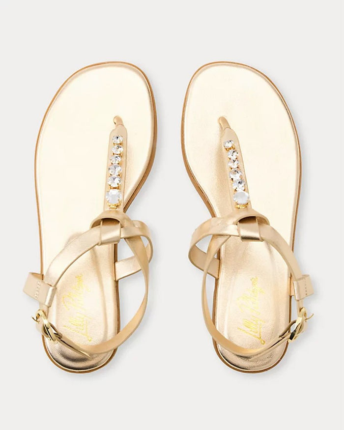 Lilly Pulitzer - Kroix Sandal - Gold Metallic