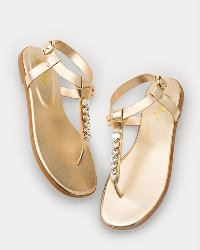 Lilly Pulitzer - Kroix Sandal - Gold Metallic