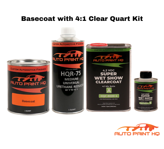 Lamborghini LL6J Verde Picus Basecoat Clearcoat Quart Complete Paint Kit