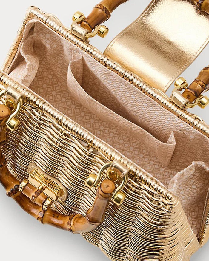 Lilly Pulitzer - Leena Top Handle Bag - Gold Metallic