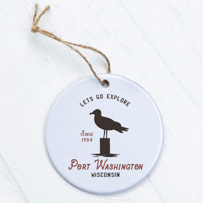 Let's Go Explore w/ City and State - Custom Ornament