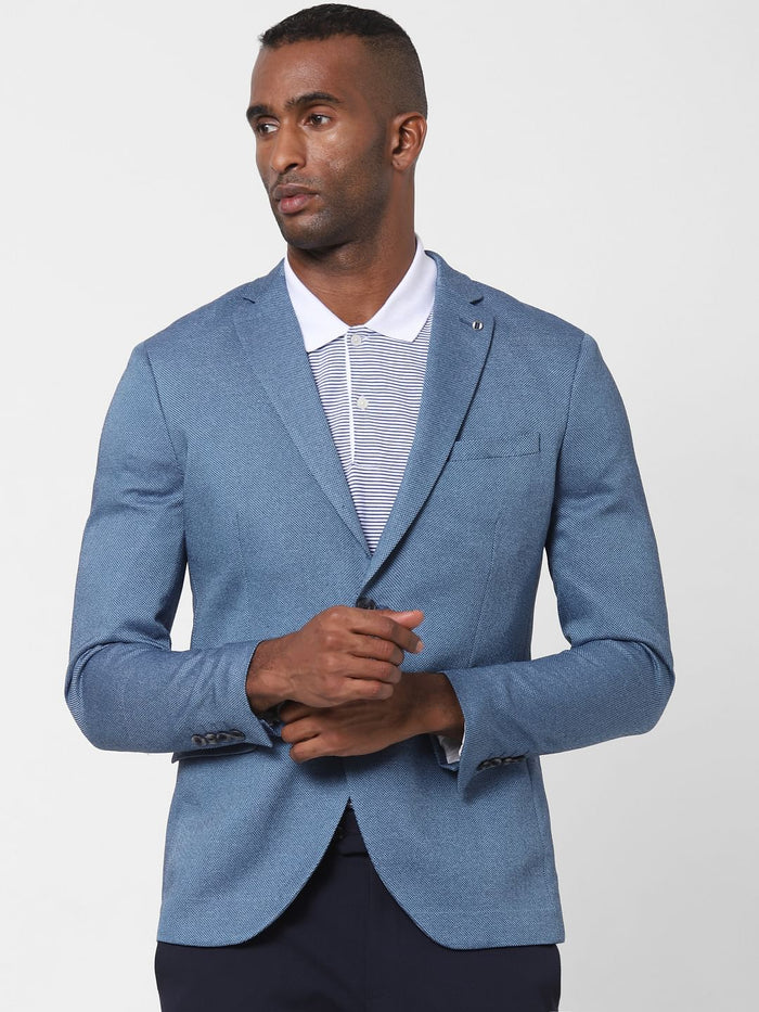 Light Blue Double Button Blazer
