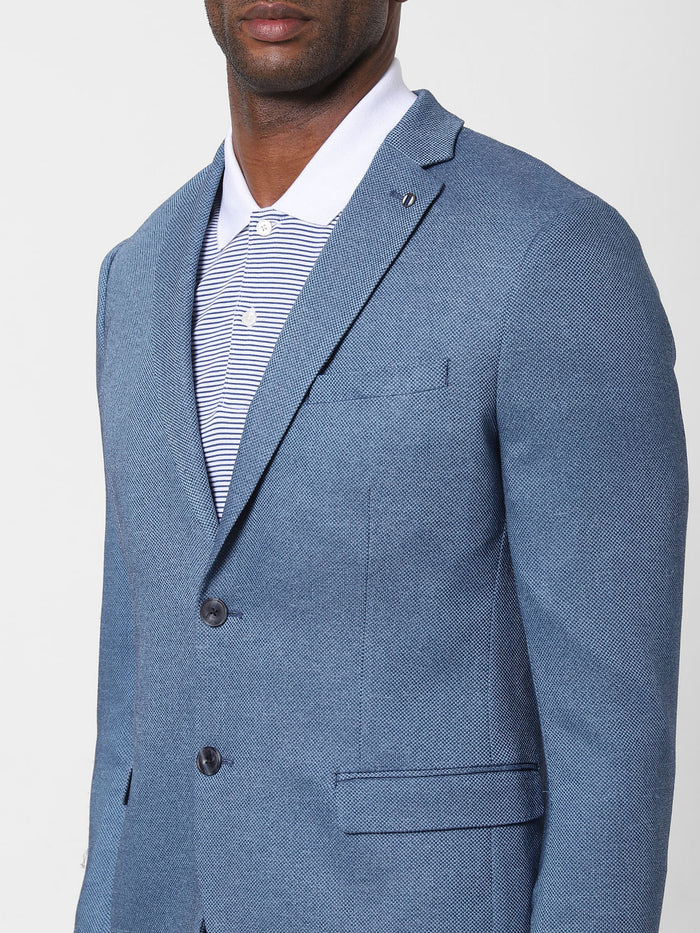 Light Blue Double Button Blazer