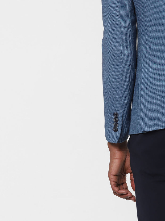Light Blue Double Button Blazer