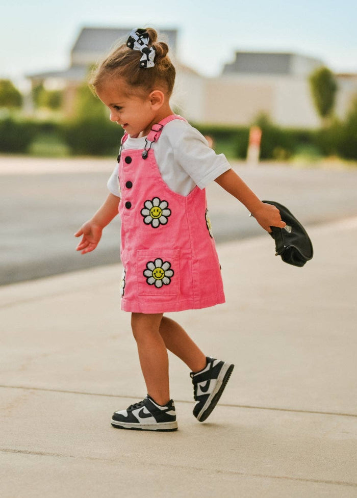 Little Trouble - Little Bloomer Corduroy Dress - Pink