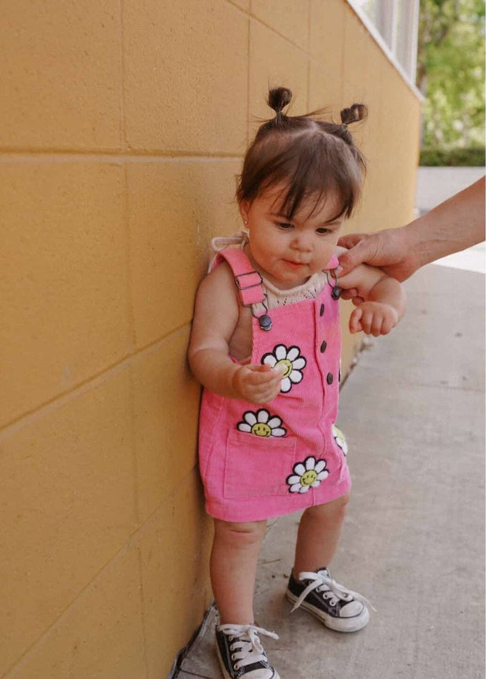 Little Trouble - Little Bloomer Corduroy Dress - Pink