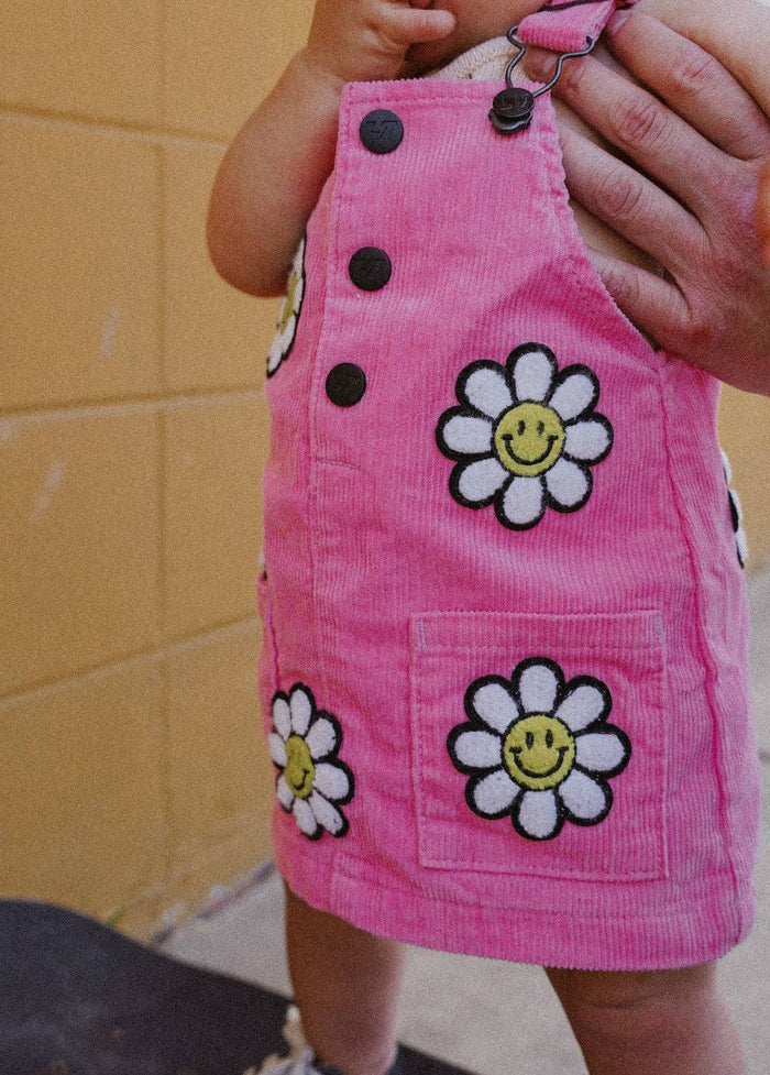 Little Trouble - Little Bloomer Corduroy Dress - Pink