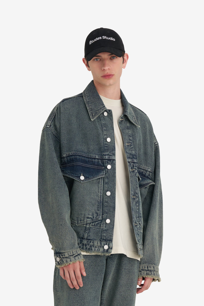 LOOSE DENIM JACKET ACID 42 / CREAM