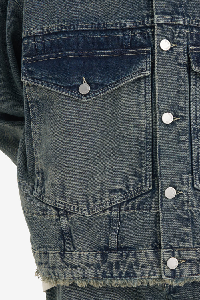 LOOSE DENIM JACKET ACID 42 / CREAM