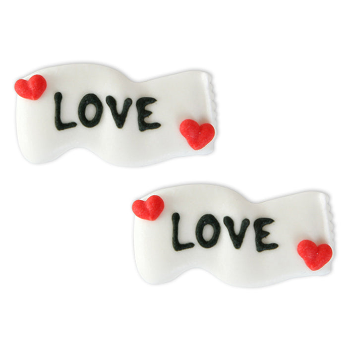 Love Banner Royal Icing Decorations (Bulk)